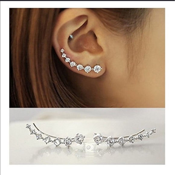 Sparkly Ear Climbers, New In Package - Picture 1 of 4